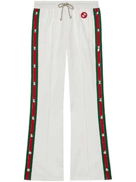 gold gucci trackpants|Gucci side Stripe track pants.